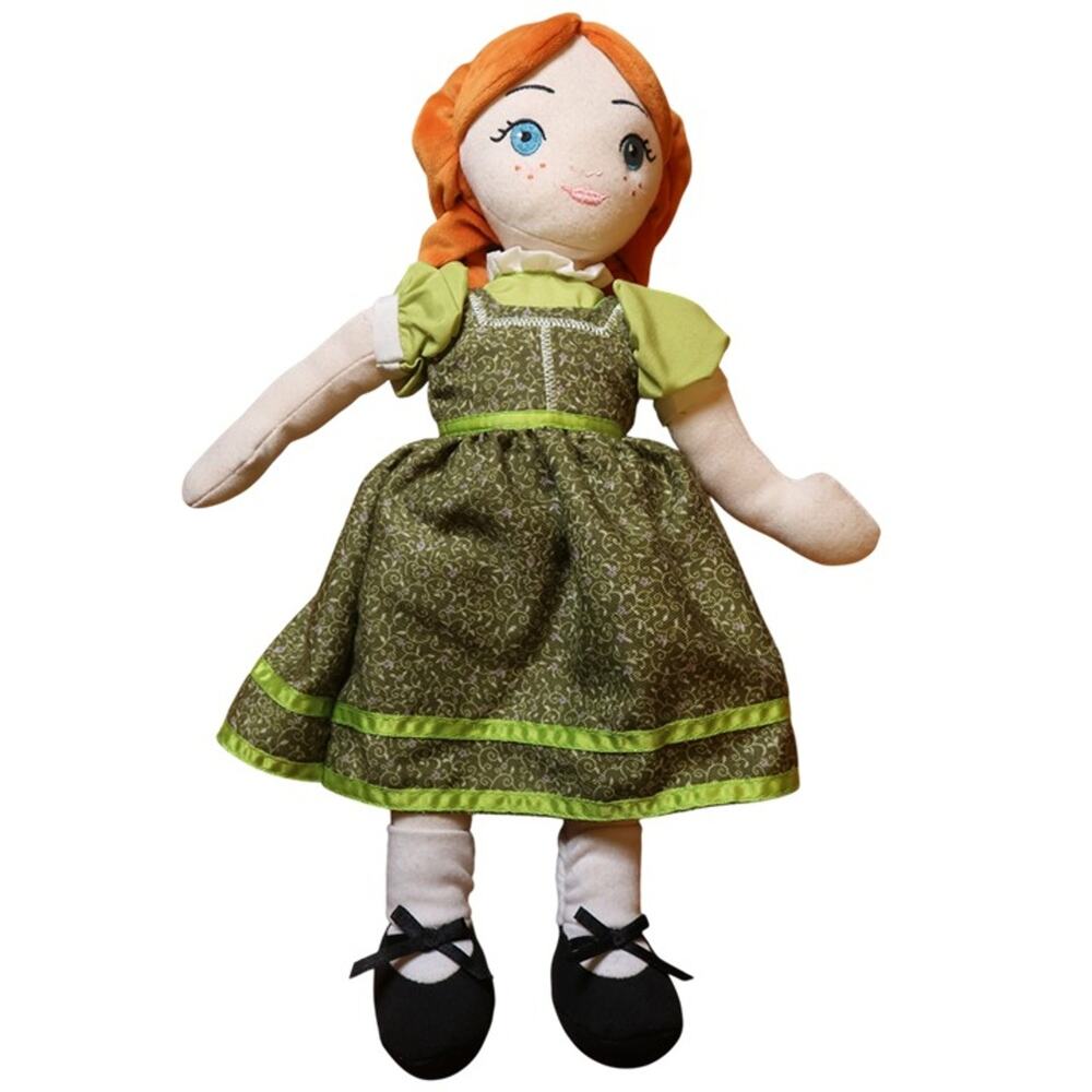 Disney Theatrical Group Rag Doll Red Braids Green Dress 18" Plush Soft Doll - Picture 1 of 6